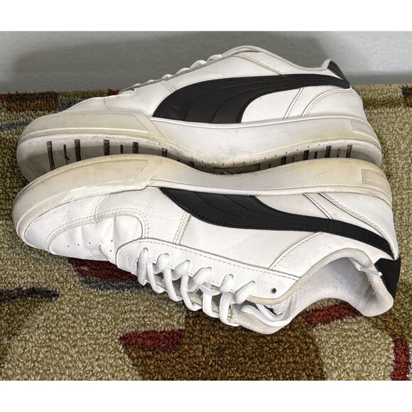 Puma Footwear Caven 380810-02 White Black Lace Up Athletic Sneaker Shoes Mens 9 - Picture 2 of 7